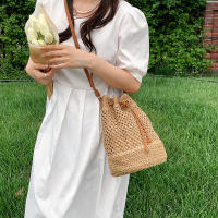 Bolso de Verano para Mujeres Bolso de Hombro de Paja Bolsa Top Mate de Ratán Bolso de Mano Casual de Raffia Crochet Bolso de Playa - details 1