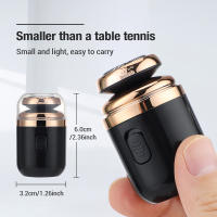 Mini Afeitadora eléctrica para hombres, recortadora de barba y pelo de nariz, tamaño de bolsillo, lavable, 2 en 1, cápsula de afeitar, cuchilla de viaje desmontable - details 5