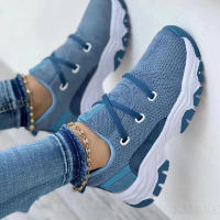 New White Sneakers Women Solid Color Shoes Woman Casual Shoes Mesh Breathable Platform Sneakers Ladies Sport Shoes Running - details 3