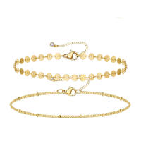 Pulsera de Oro Chapado 14K para Mujeres Conjunto de Pulseras de Cadena Dorada Elegante y Delicada Marca CHAYOU Tamaño 7+2 pulgadas - details 9