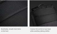 Mochila de Laptop Slim Kingsons para Hombres Bolsa de Negocios Unisex Negra Ultraligera para Trabajo en Oficina Tamaño 15.6 pulgadas - details 14