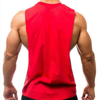 Men's Summer Gym Bodybuilding Tank Tops High Quality Sleeveless Cotton T-shirts Workout Fitness Singlets Sport Vest Clothing - details 11