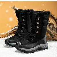 Snow Boots Women Flat Boots For Women Lace-Up Shoes Woman Fashion Platform Ankle Boots Fur Chunky Botas Mujer Winter Shoes Women - details 16
