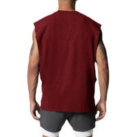 Men Bodybuilding Training Tank Top Gym Casual Sport Clothing Mesh Breathable Quick Dry Sleeveless Vest Fitness Workout Loose Top - details 6