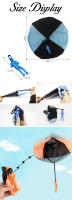 5 piezas de paracaídas para lanzar a mano, juego exterior colorido variado, mini paracaídas de mano, parque de primavera, suministros de juegos para padres e hijos, paracaídas volador divertido, escuela, educación física, accesorios para juegos de fiesta, - details 0