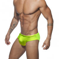 Jessborn pantalones cortos de natación para hombre, bañador profesional de color sólido brillante, a la moda, de cintura baja, para entrenamiento en la playa - details 12