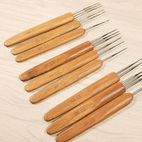 Ganchos de ganchillo creativos de 3 piezas, aguja trenzada de acero inoxidable, para tejer lana, suministros de costura, 0,5/0,75/1mm - details 1