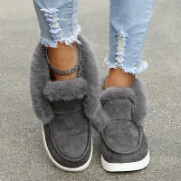 Ladies Ankle Boots Women Winter Warm Plush Fur Snow Boots Suede Leather Shoes Ladies Slip on Comfortable Female Footwear 2022 - details 14