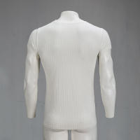 Summer Casual Fashion Knitted Top Gym Bodybuilding Short Sleeve T-shirt Men Fitness Slim Striped Solid Print Breathable T-shirt - details 11