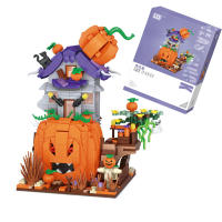 LOZ Halloween Building Block MOC Hut House Pumpkin uCarriage Happy Halloween Decoration Bricks for Boys Kids Toys Halloween Gift - details 13