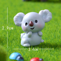 Modelo en miniatura Conjunto de 4 adornos de koala Figuras de bricolaje Juguetes Manualidades Modelo de resina de simulación Mini decoración de paisaje para regalos de decoración del hogar - details 8