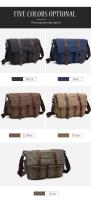 Bolsas de mensajero Retro para hombre, bolsos de lona vintage, bolso de viaje para el trabajo y ocio, bolsos cruzados de negocios, maletín - details 1