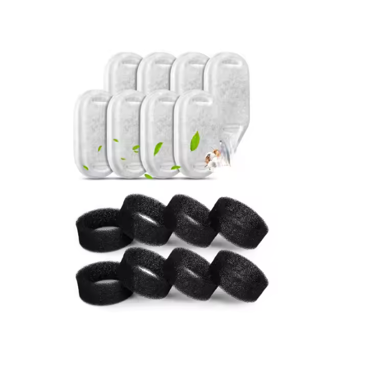 Filtradores de Agua para Fuente de Gatos de Acero Inoxidable 16 Paquetes, Flujo Ajustable, 108oz/3.2L & 67oz/2L Suministros para Mascotas - 1