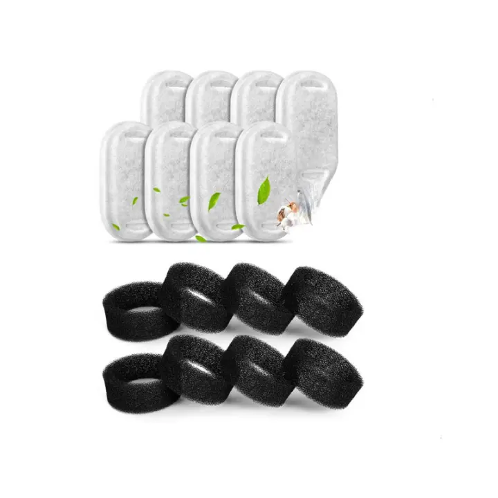 Filtradores de Agua para Fuente de Gatos de Acero Inoxidable 16 Paquetes, Flujo Ajustable, 108oz/3.2L & 67oz/2L Suministros para Mascotas - 1