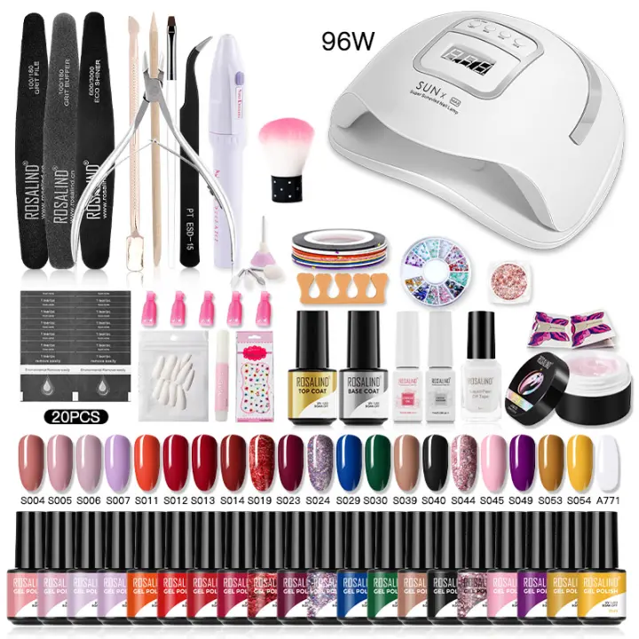 ROSALIND-Conjunto de esmaltes en Gel para uñas, herramientas de manicura, conjunto completo, para Semi permanente, necesita UV LED - 1