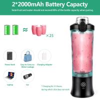 Batidora Portátil de 600ml, minilicuadora Recargable Para el Hogar, la Oficina, el Camping y Los Viajes - details 3