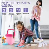 12pcs/set Kids Cleaning Set Housework Supplies Kit with Dustpan Broom Bucket Mop Cleaning Set Play House Toys for Boys & Girls - details 11
