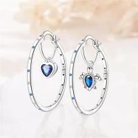 Pendientes de aro de plata de ley 2024 para mujer, exquisitos pendientes de aro con forma de estrella de mar y mariquita de cuatro hojas, regalo de joyería de boda y compromiso, novedad de 925 - details 17
