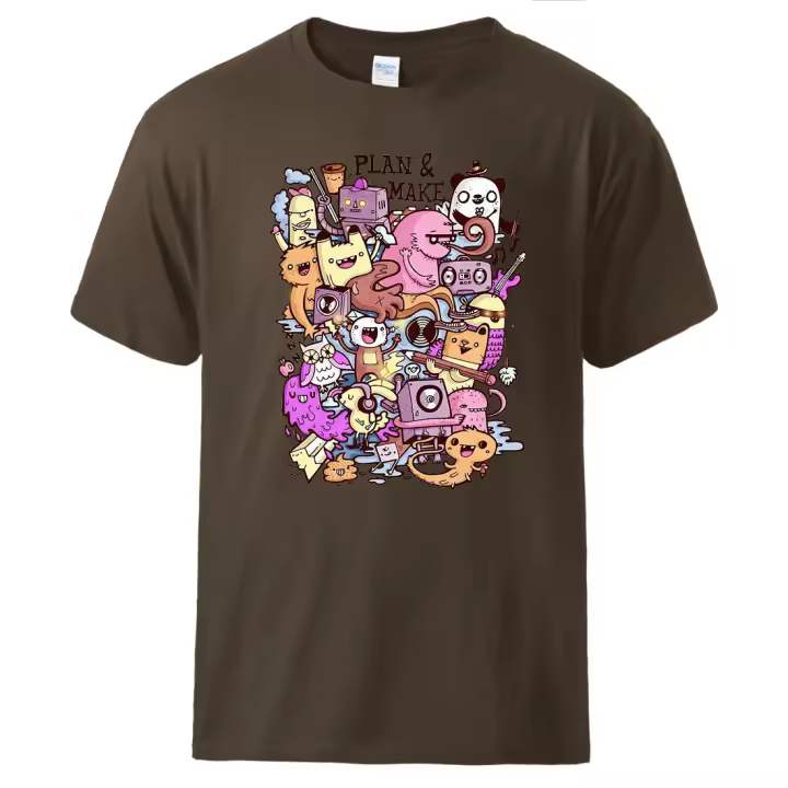 Camisetas con estampado de animales para hombre, ropa cómoda de algodón de manga corta, estilo Harajuku clásico, novedad de moda - 1