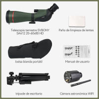 SVBONY SA412 Telescopio FMC HD de 20-60X80 mm con trípode y cámara WiFi SC001 - details 19
