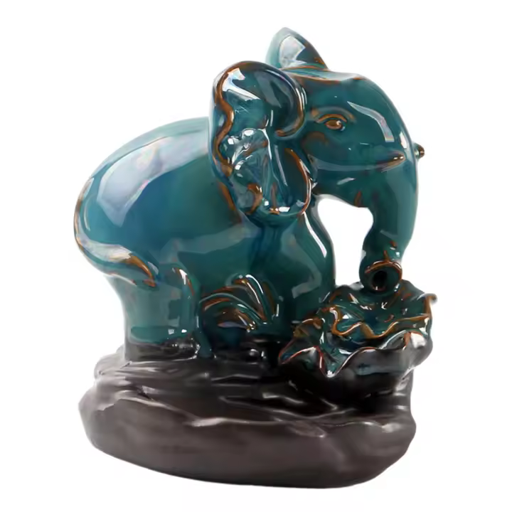 Quemador de incienso de reflujo de , soporte de incienso de , estatua hecha a mano, soporte de incienso de cerámica para dormitorio, - 1