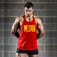 Gym Fashion Vest Men Casual Cotton Tank Top Sleeveless Breathable Muscle Shirt Bodybuilding Fitness Workout Sports Singlets - details 4