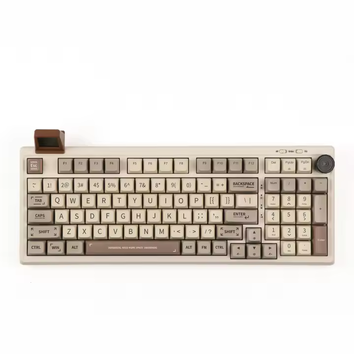 EPOMAKER-Teclado mecánico RT100 97key 95%, Bluetooth 5,0/2,4G, inalámbrico/con cable, Mini pantalla personalizable montada en Junta - 1