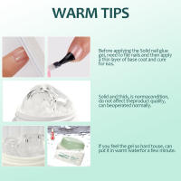 Nailpop Pegamento de gel sólido para uñas para presionar sobre uñas Adhesivo fuerte Punta de gel transparente Adhesivo Gel UV Duradero Sin daños 20 g (1/3 piezas) - details 3