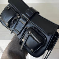 Bolso gótico Punk para mujer, bandolera de hombro, diseño de moda, cuero PU, Vintage, pequeño, Tote - details 5