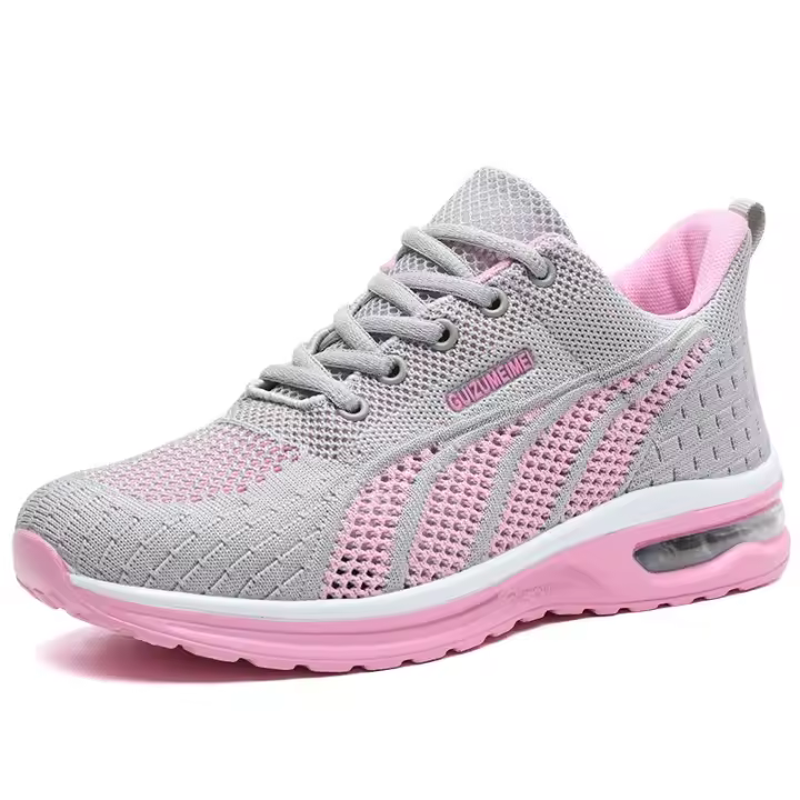 Zapatillas de Mujer Transpirables para Correr con Cojín de Aire en Malla Zapatos Deportivos al Aire Libre de Entrenamiento con Cordones Zapatillas de Tenis para Mujer - 1