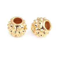 Cuentas de ojo de libélula de latón de Color dorado de 18K con patrón, cuentas espaciadoras de barril de bola redonda, fabricación de joyería, accesorios de pulseras Diy - details 23