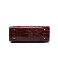Bolso de mano de lujo para mujer, bandolera de charol PU de diseñador de cocodrilo, bolso de hombro Retro - details 11