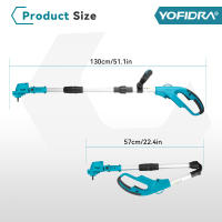 Cortacésped eléctrico sin escobillas YOFIDRA de 9 pulgadas, 36000 RPM, recortadora de césped inalámbrica, herramienta de jardín con longitud ajustable para batería de 21 V y 18 V - details 3