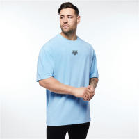 Gym Fitness Sports Loose Oversized T-shirts Casual Short Sleeve Mesh Breathable Tops Summer Men Bodybuilding Workout Shirts - details 12