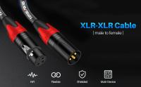 Cable de micrófono XLR macho a hembra, Cable de altavoz XLR equilibrado con escudo de 3 pines para micrófono, mezclador, amplificador, mezclador de estudio de grabación, Etc. - details 2