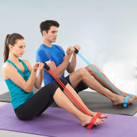4 cuerdas elásticas de resistencia, ejercitador, remero, banda de resistencia para el vientre, gimnasio en casa, bandas elásticas de entrenamiento deportivo para equipos de Fitness - details 0
