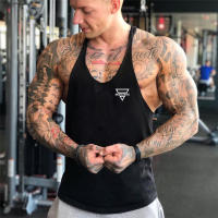 Gym Fitness Sport Cotton Breathable Tank Tops Men Sleeveless Thin Suspenders Vest Bodybuilding Workout Casual Stringer Singlet - details 12