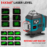 Nivel láser ONEVAN de 16 líneas, línea verde, 360° horizontal y vertical, autonivelante, súper potente, con batería de iones de litio. - details 5