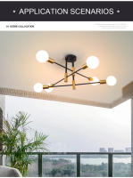 Lámpara de techo nórdica moderna, accesorio de iluminación colgante para interior, comedor, sala de estar, E27 - details 2