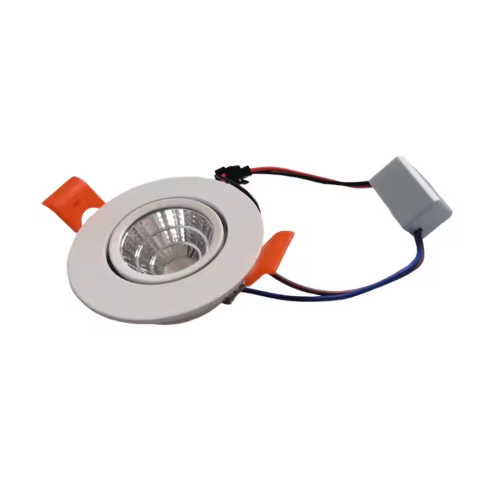 Foco empotrable delgado de 3w, foco LED COB regulable para gabinete, minilámpara de techo ajustable en ángulo de 220V - 1