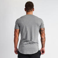 Gym Sport T Shirt Summer Brearhable Absorb Sweat Cotton Shirt Men Workout Fitness Tops Man Casual Fashion Short Sleeve Print Top - details 7