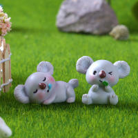 Modelo en miniatura Conjunto de 4 adornos de koala Figuras de bricolaje Juguetes Manualidades Modelo de resina de simulación Mini decoración de paisaje para regalos de decoración del hogar - details 3