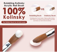 Brocha de Uñas de Acrílico 100% Kolinsky Sable para Extensión de Gel UV Herramienta de Manicura DIY de la Marca Rolabling - details 3