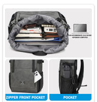 Mochila de gran capacidad para hombre, bolsa de viaje para ordenador portátil, bolsa de hombro, equipaje, cubierta enrollable, novedad - details 5