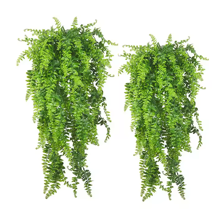 Enredadera persa Artificial para colgar en la pared, hoja de helecho de plástico, verde, selva Tropical, ratán, decoración del hogar y jardín, 80cm, 5 tenedores - 1