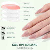 Nailpop Sweet Dream Kit de uñas postizas de 5 colores, 140/150 Uds., formas cuadradas de ataúd de almendra, puntas de uñas postizas duraderas de 14/15 tamaños - details 4