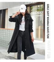 Chaqueta de invierno con capucha para mujer, Parka larga y gruesa con relleno de piel sintética, chaqueta desmontable de talla grande - details 21