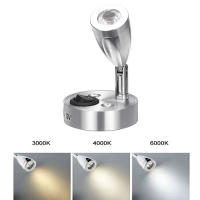 Luz LED blanca fría para lectura, lámpara de mesita de noche de pared para caravana, Campamento, barco, remolque, iluminación Interior, 2 piezas, CC de 12V, 3W, 6000K - details 3