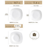 Elisa-Juego de vajilla de porcelana para 6 personas, 18 piezas - details 1