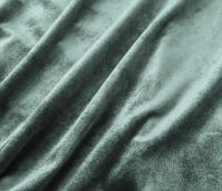Autumn Women Mid-Green Velvet Midi Dress Short Sleeve V Neck Fitted Waist  Slim A-line Dresses Female Casual  Vestidos - details 4